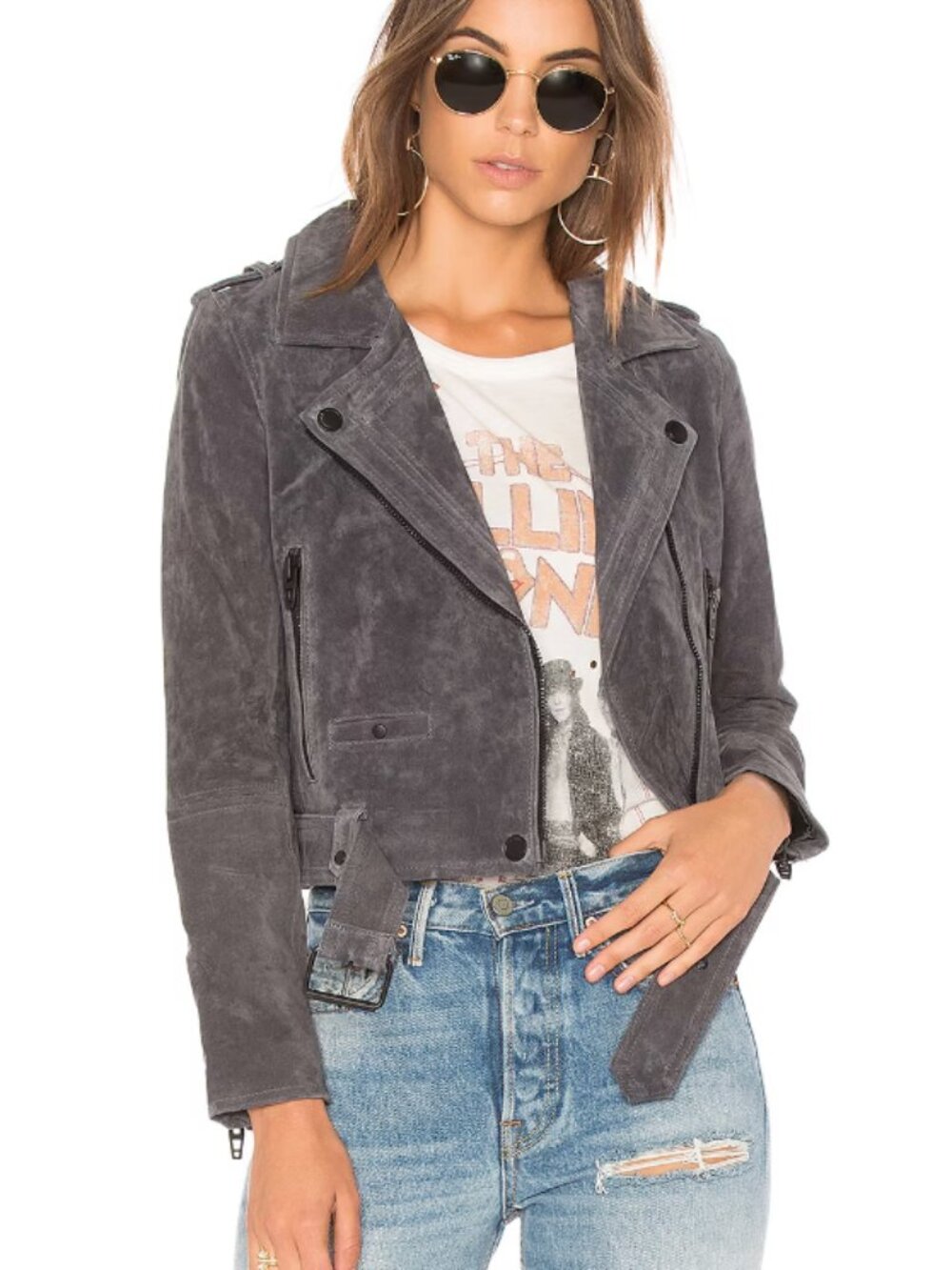 BLANKNYC Suede Moto Jacket
